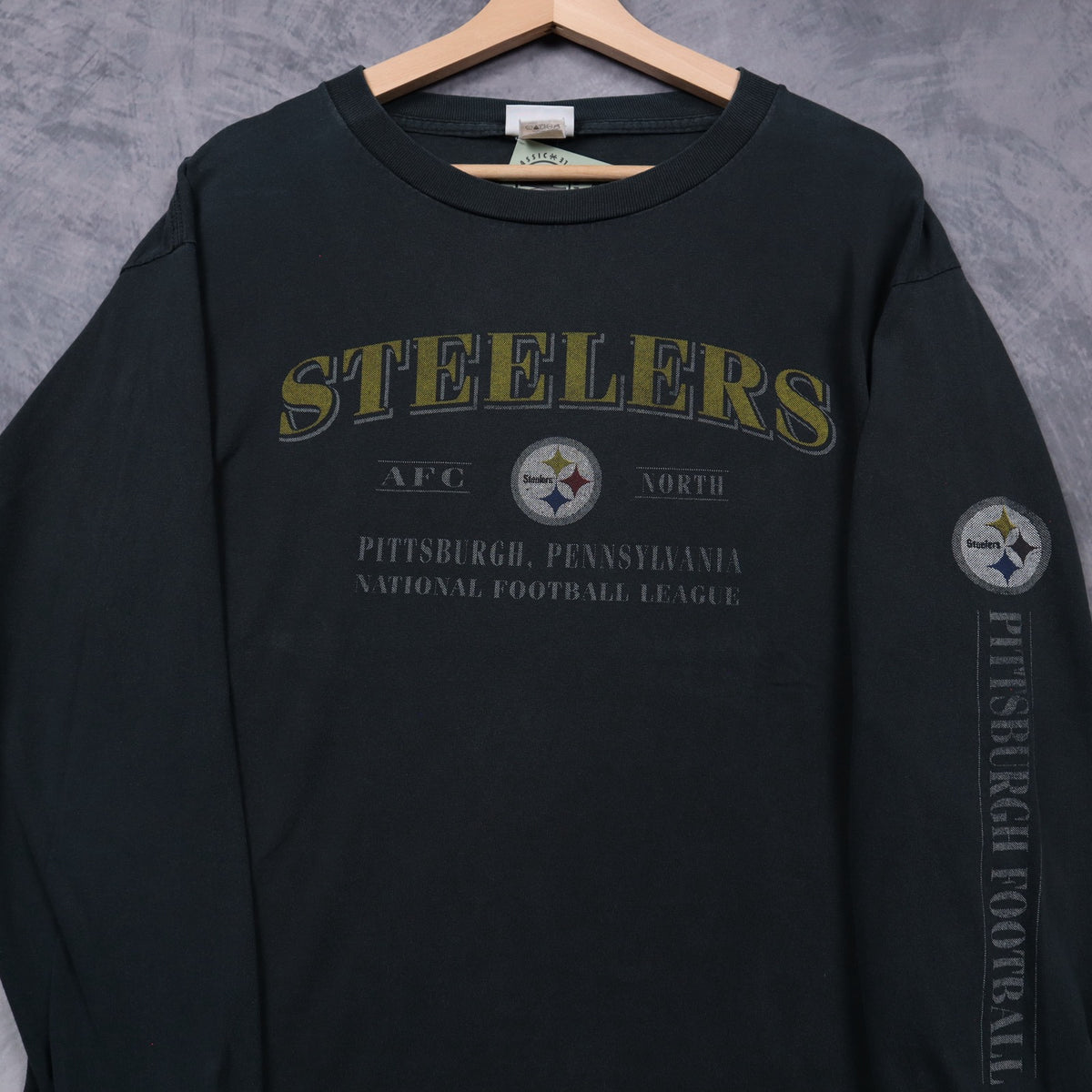 Early 00s Black Pittsburgh Steelers Long Sleeve Shirt 6764