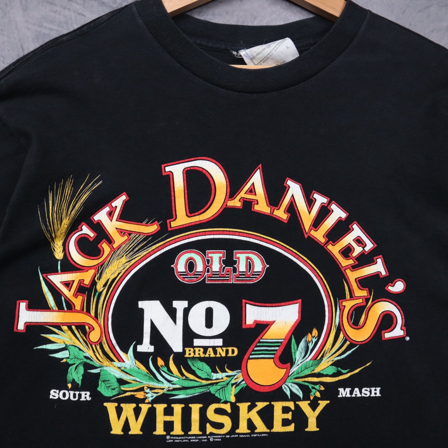 1989 Black Jack Daniel's Old No. 7 Whiskey Shirt 5496