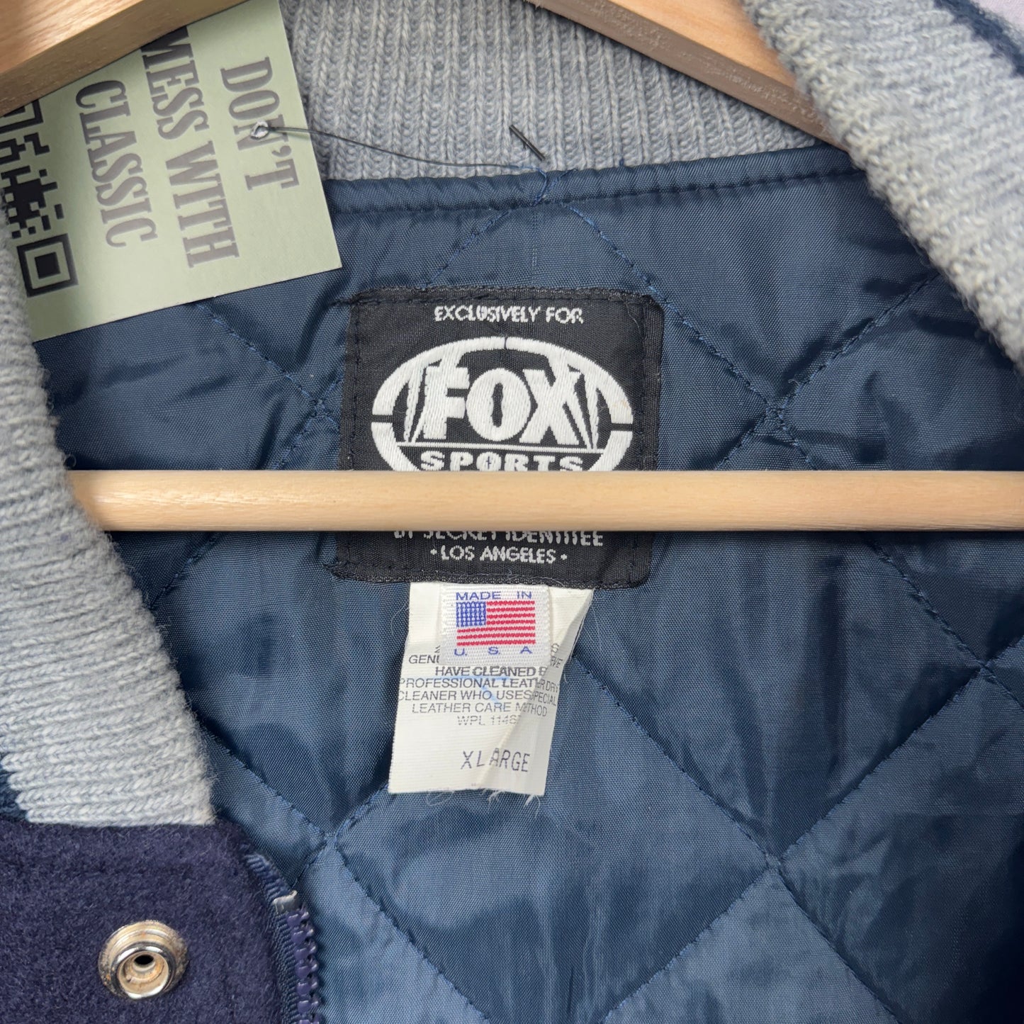 90s Blue NFL on Fox Sports Varsity Jacket 4064