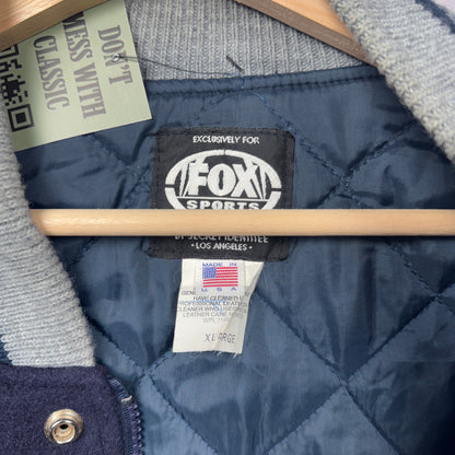 90s Blue NFL on Fox Sports Varsity Jacket 4064