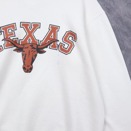 90s White Texas Longhorns Crewneck Sweatshirt 5724
