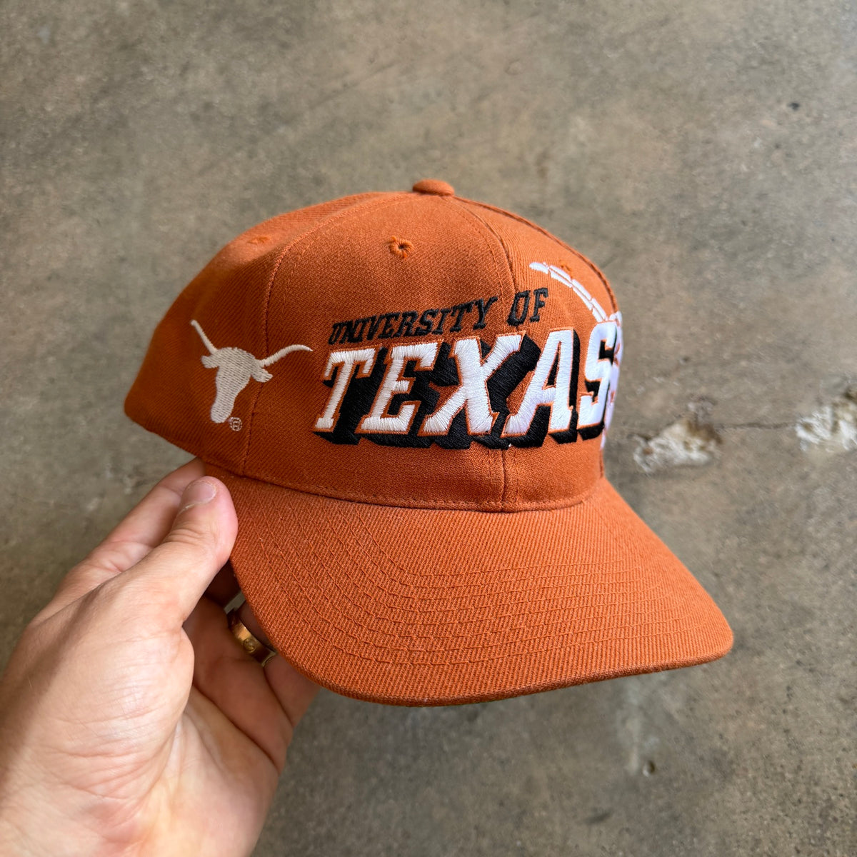 90s Orange University of Texas Sports Specialties Snapback Hat 5768