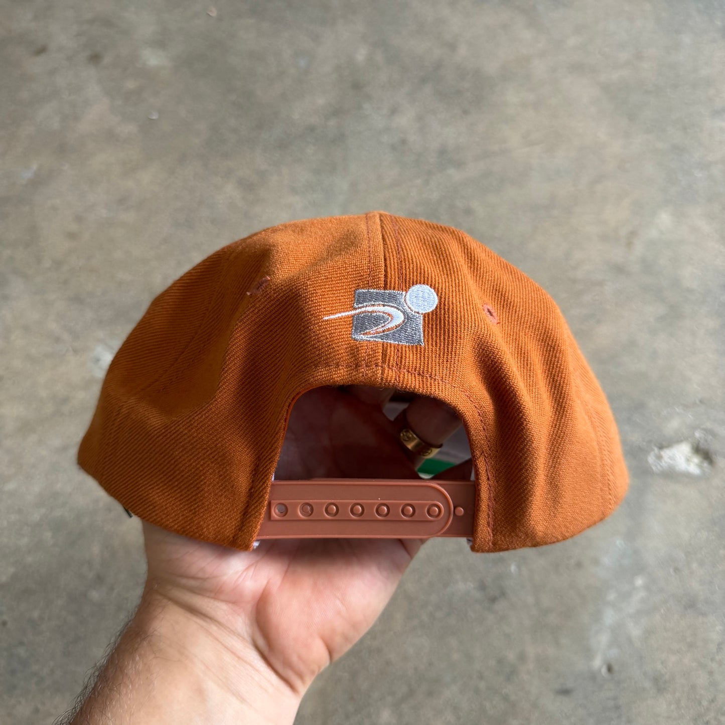 90s Burnt Orange University of Texas Snapback Hat 5786