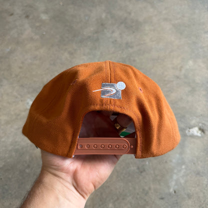 90s Burnt Orange University of Texas Snapback Hat 5786