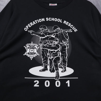 2001 Black Operation School Rescue Memphis Police Shirt 4672