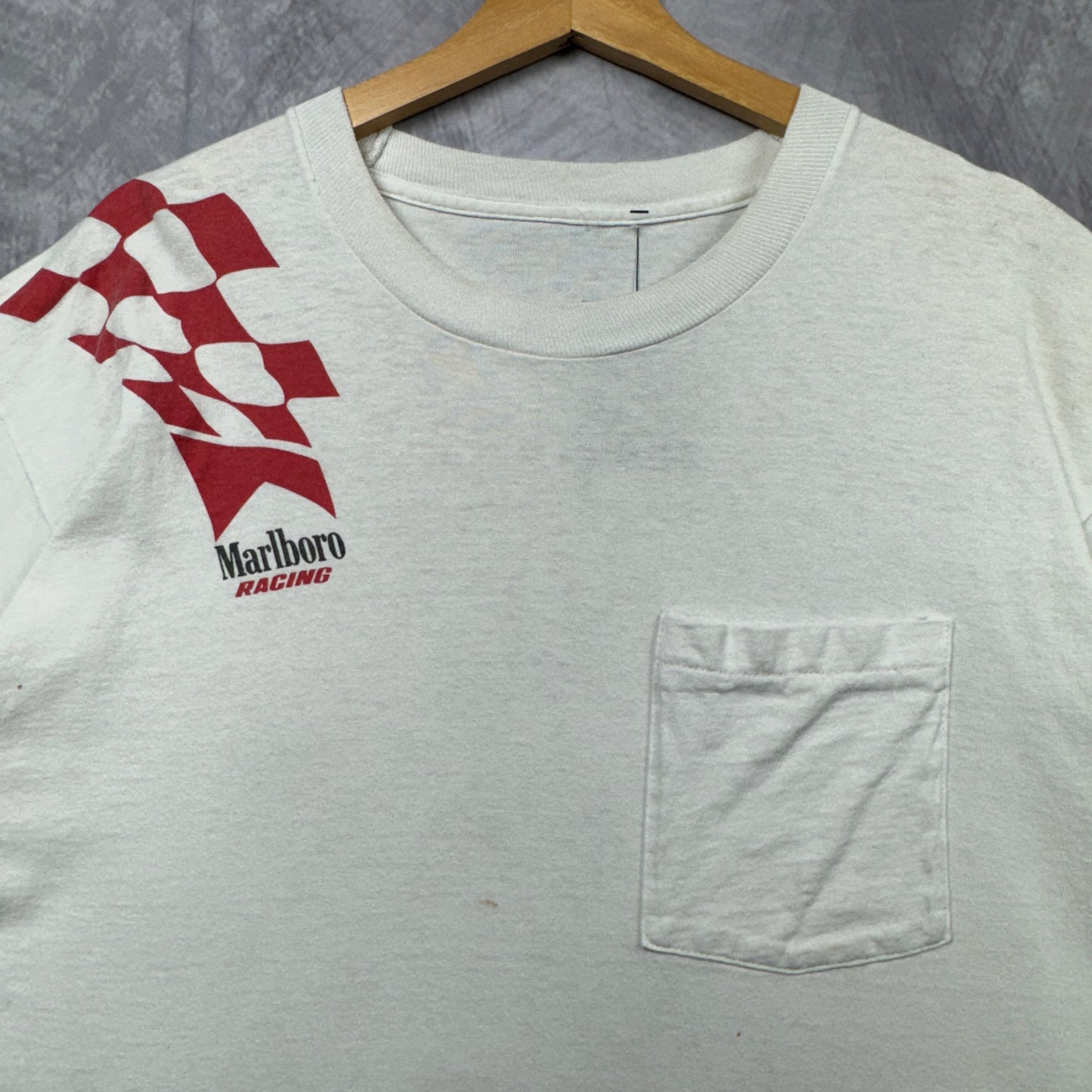 90s White Marlboro Racing Shirt 3936