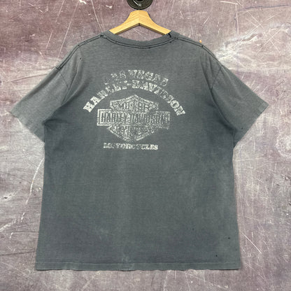 90s Faded Black Harley Davidson Shirt 3214