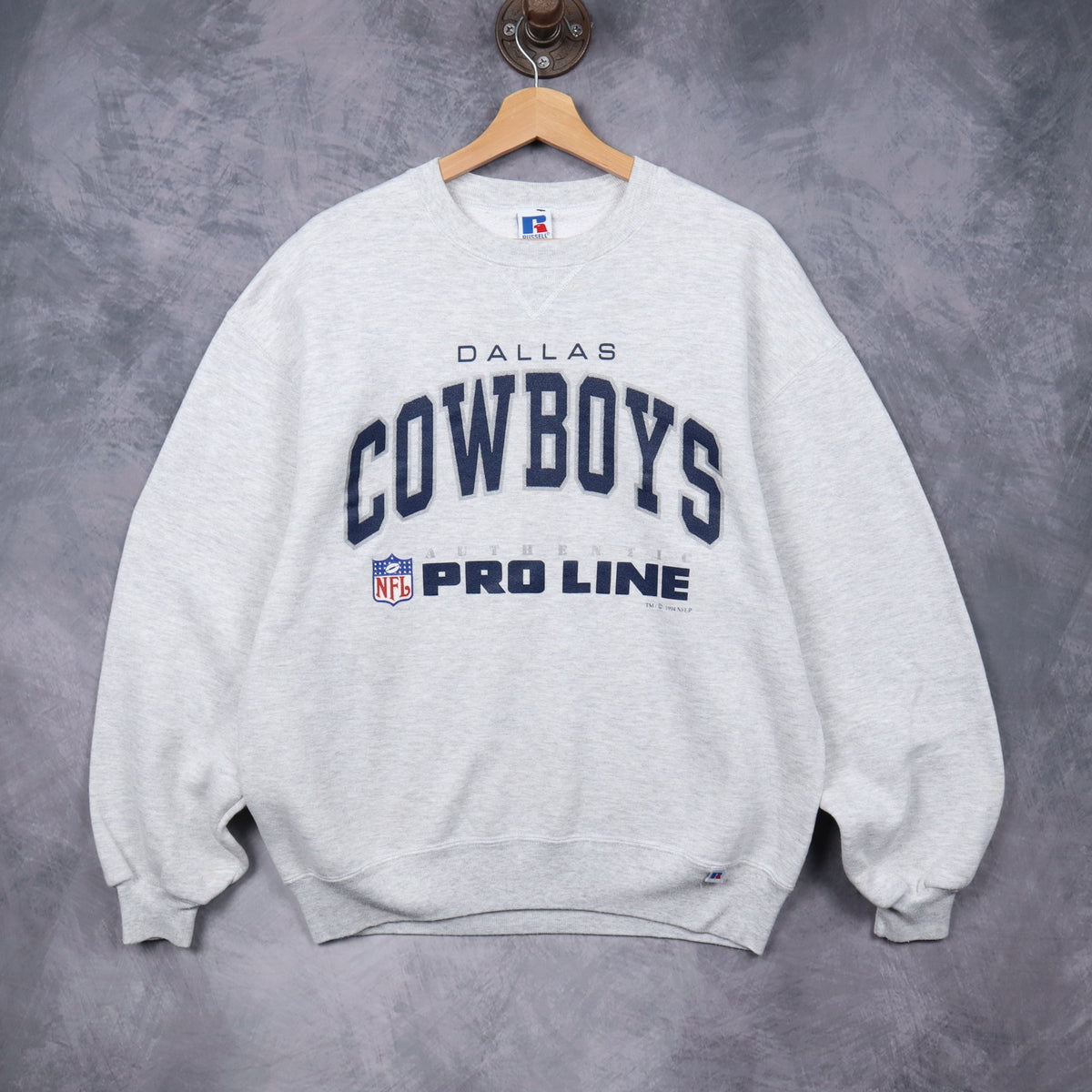 1994 Grey Dallas Cowboys NFL Pro Line Crewneck Sweatshirt 6718