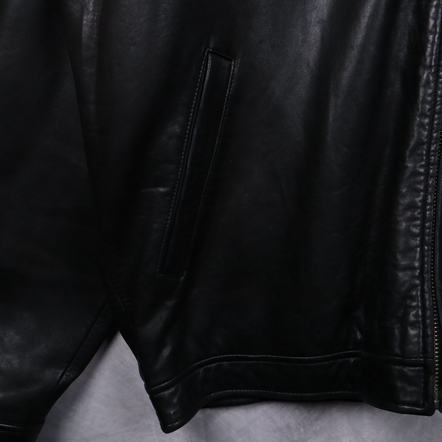 90s Black Polo Ralph Lauren Leather Jacket 5487