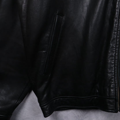 90s Black Polo Ralph Lauren Leather Jacket 5487