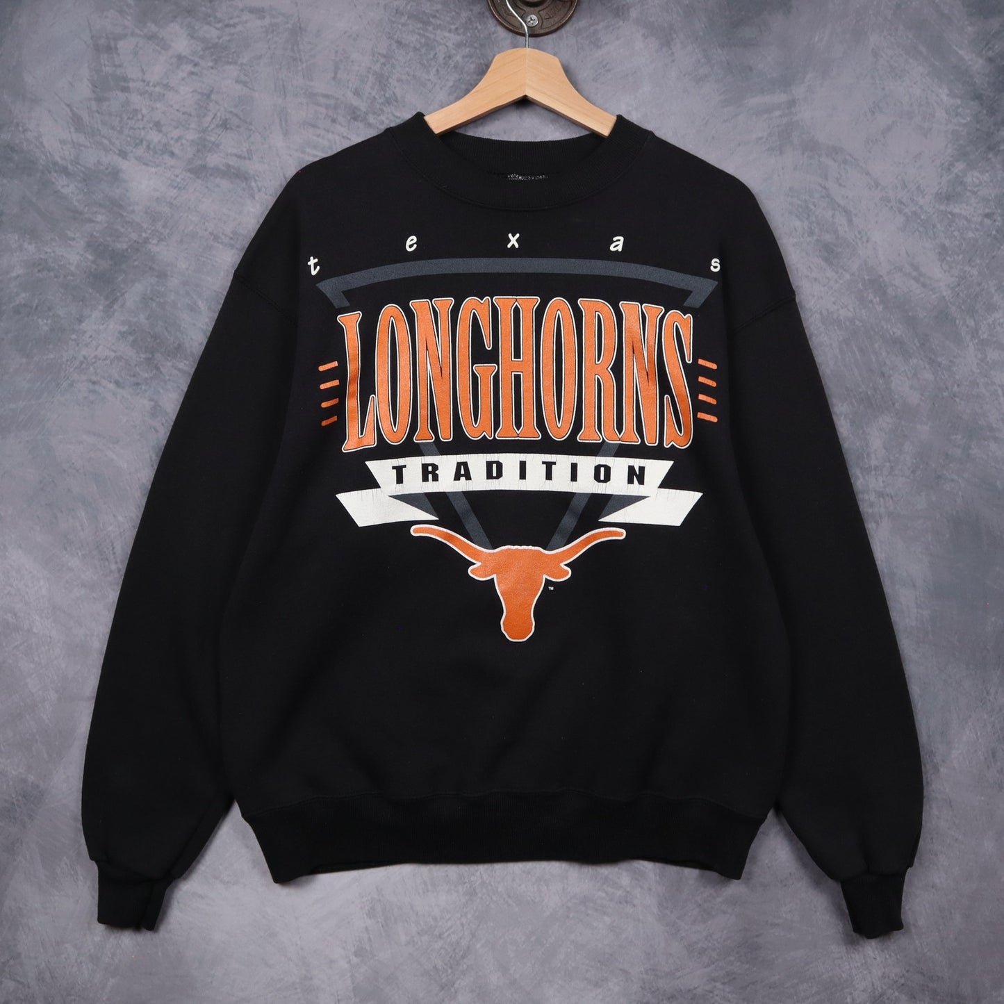 90s Black Texas Longhorns Tradition Crewneck Sweatshirt 5725