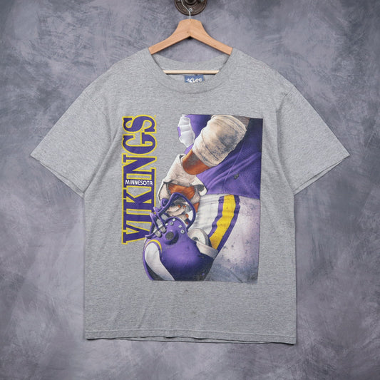 90s Grey Minnesota Vikings Shirt 6725