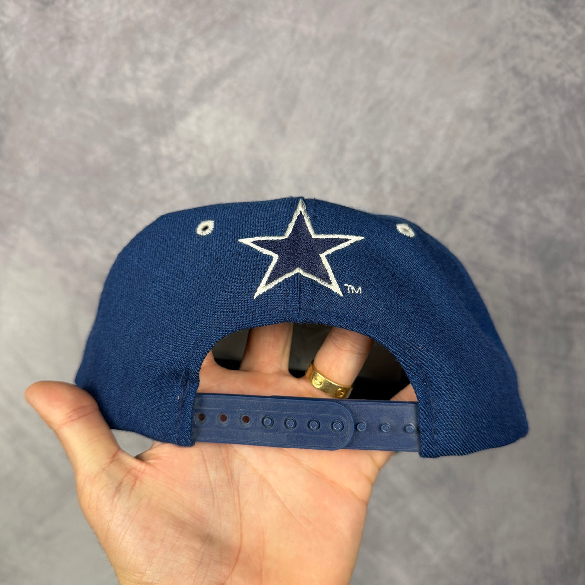 90s Navy Blue Dallas Cowboys Snapback Hat 6855