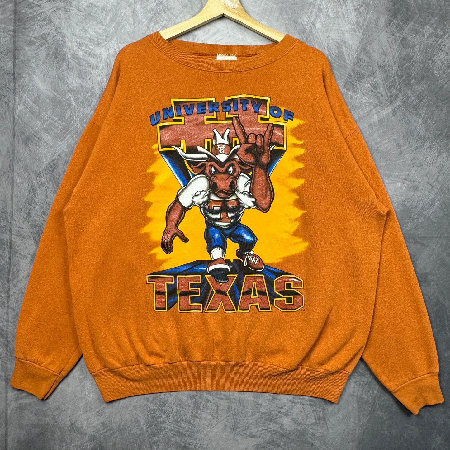 90s Orange Texas Longhorns Crewneck Sweatshirt 4384