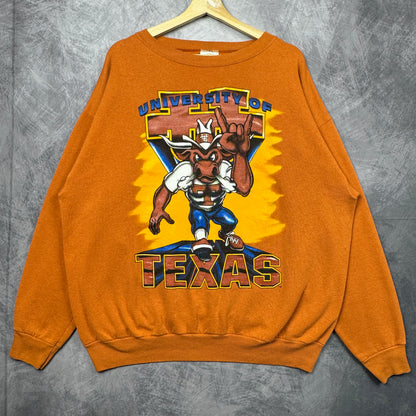 90s Orange Texas Longhorns Crewneck Sweatshirt 4384