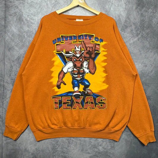 90s Orange Texas Longhorns Crewneck Sweatshirt 4384