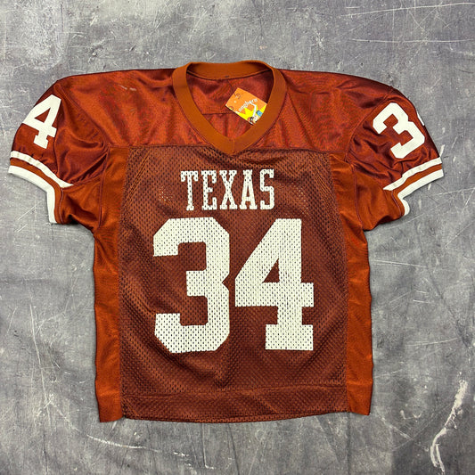 90s University Of Texas Longhorns Ricky Williams Custom T. Brown Football Jersey L