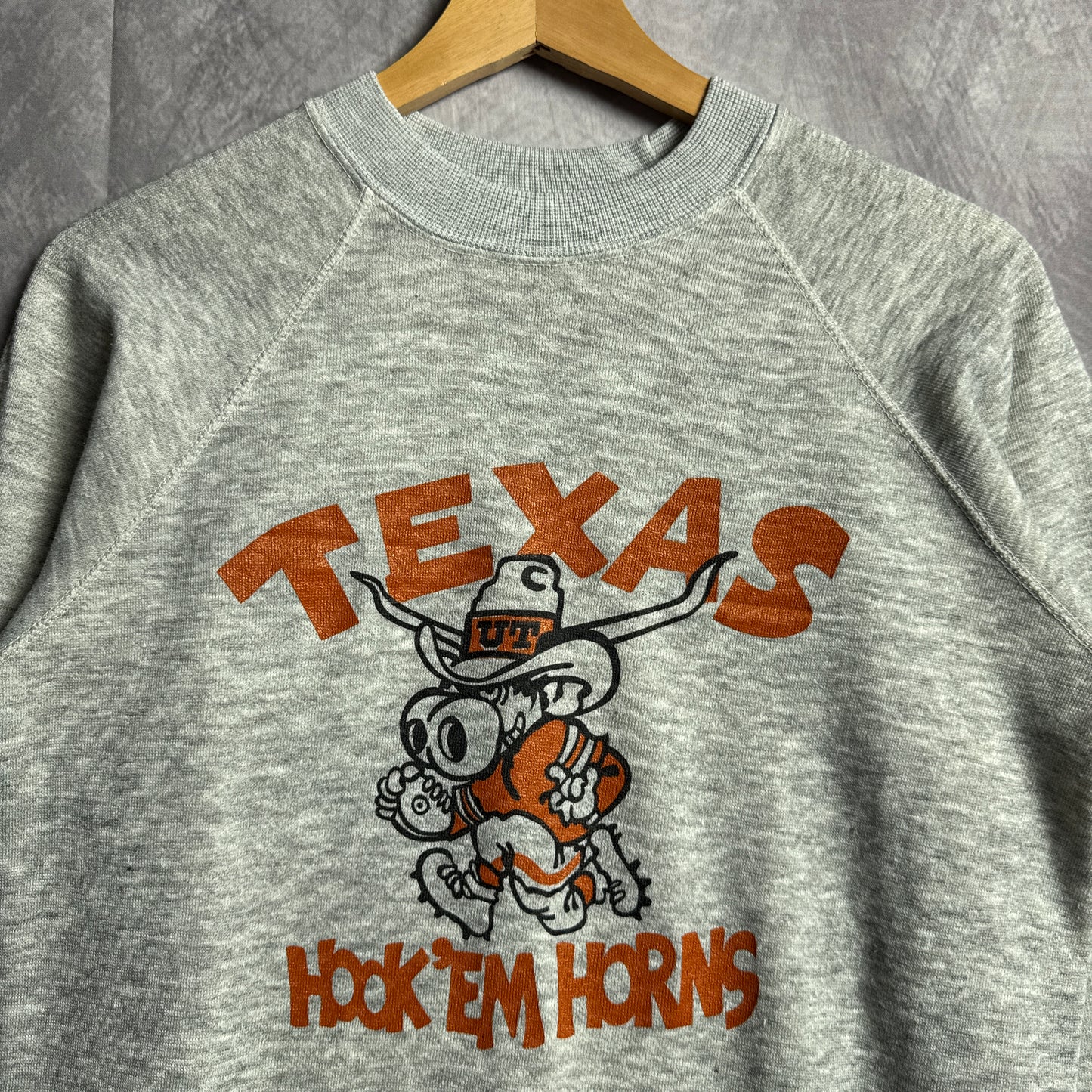 80s Grey Texas Longhorns Crewneck Sweatshirt 4440