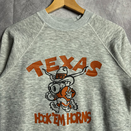 80s Grey Texas Longhorns Crewneck Sweatshirt 4440