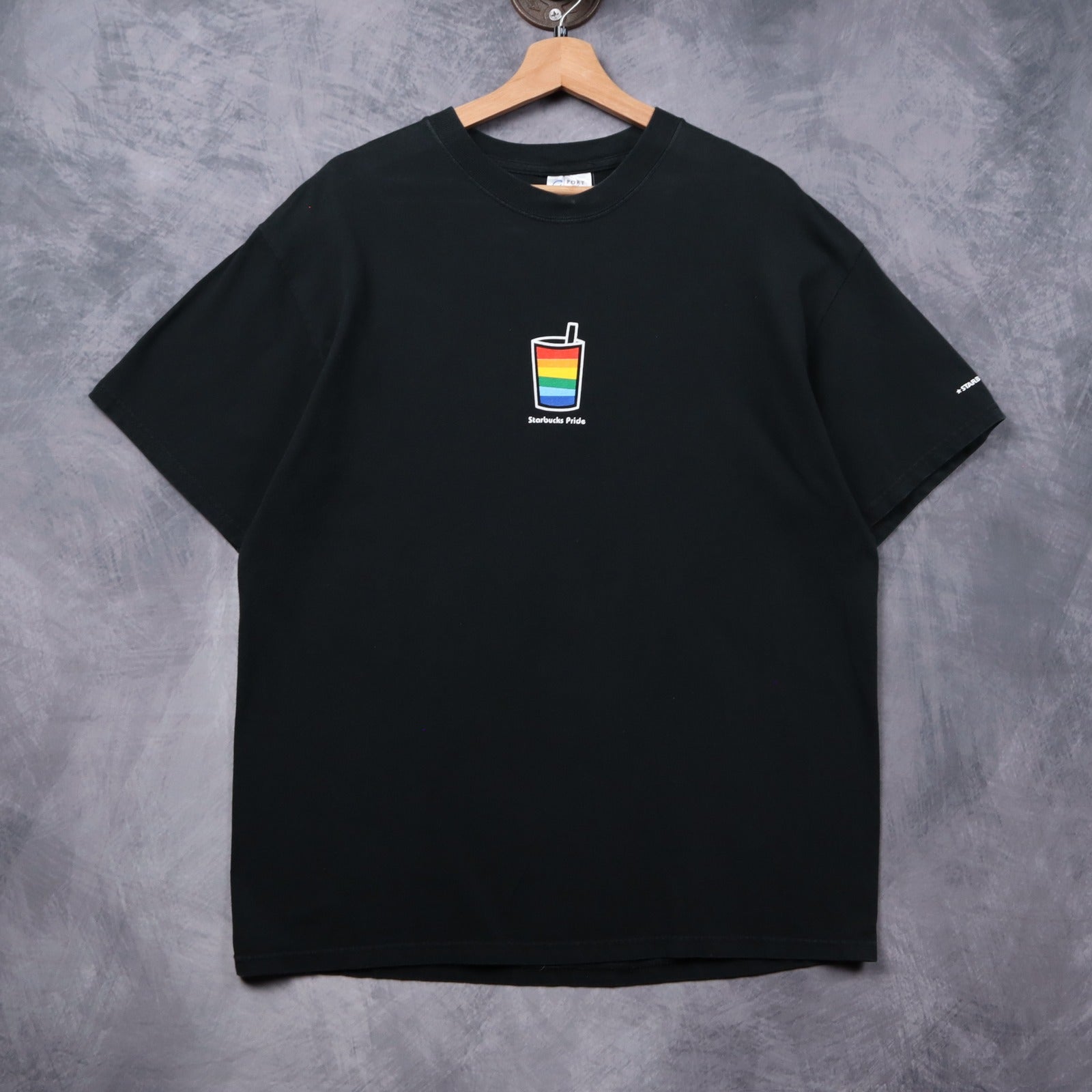 Early 00s Black Starbucks Pride Shirt 5393