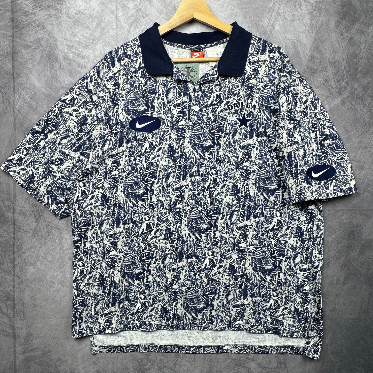 90s Blue and White Dallas Cowboys Nike Shirt 4235