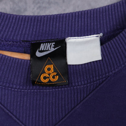 90s Purple Nike ACG UC Irvine Track And Field Cross Country Crewneck Sweatshirt 5105