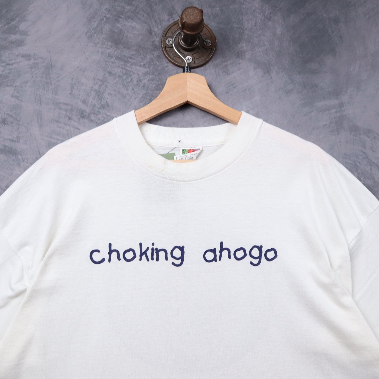 90s White Choking Ahogo Shirt 5334