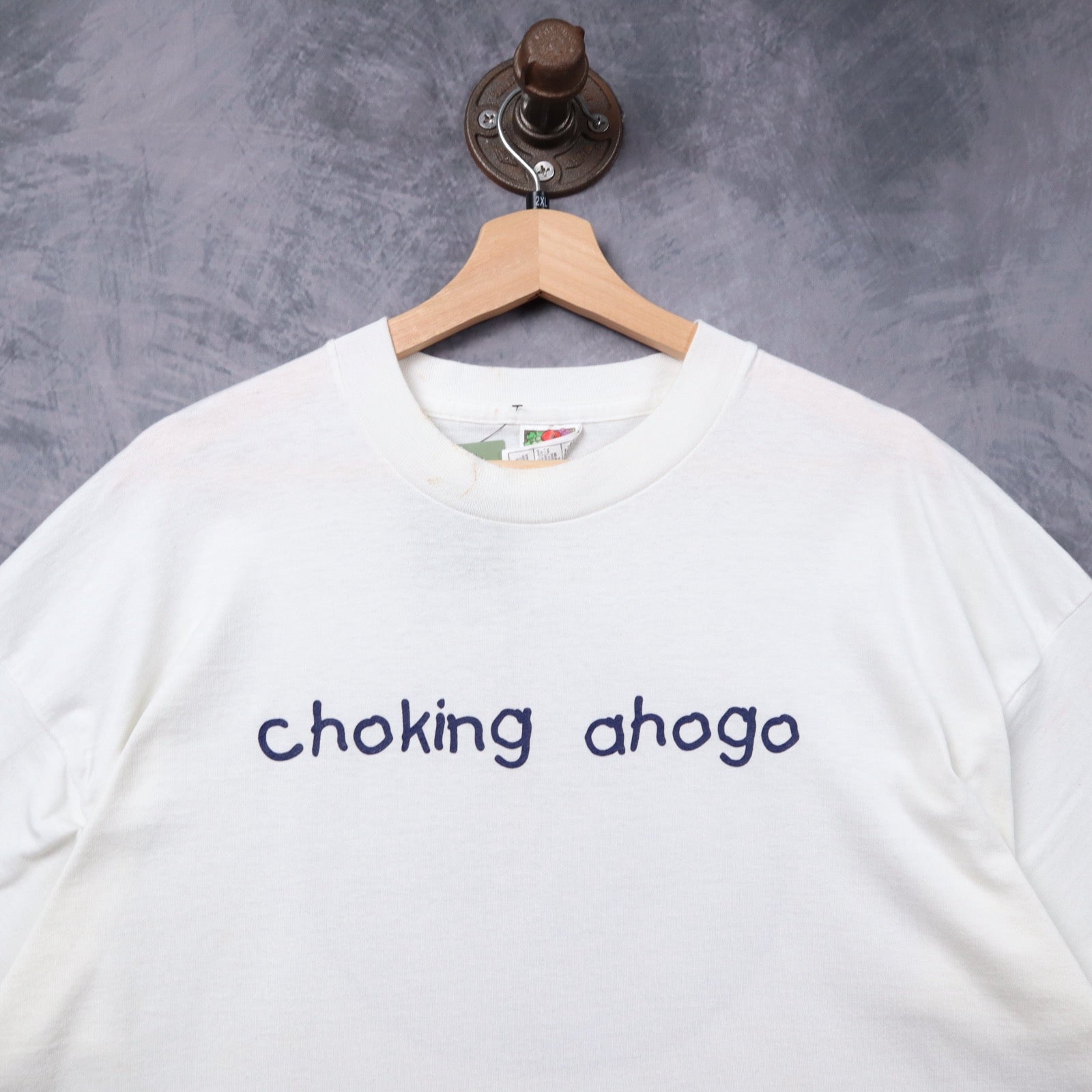 90s White Choking Ahogo Shirt 5334