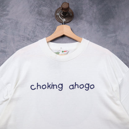 90s White Choking Ahogo Shirt 5334