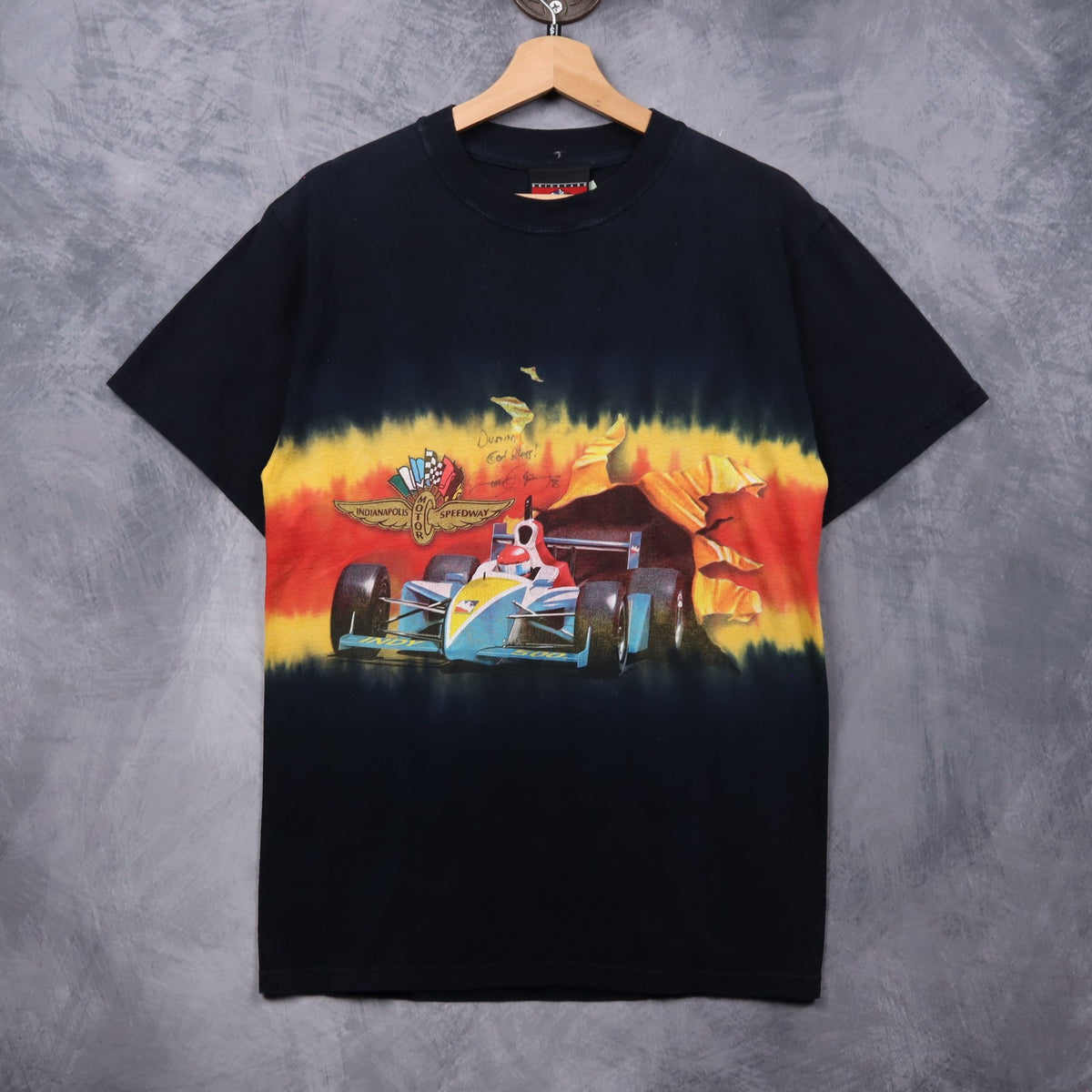 00s Black Indianapolis Motor Speedway Indy 500 Tie Dye Shirt 7275