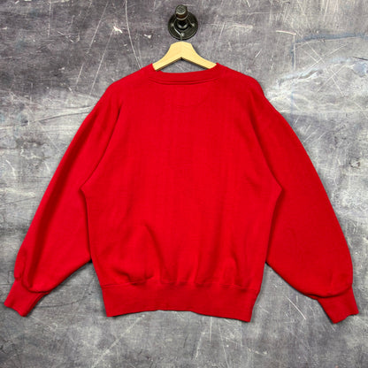 1994-95 Red Nebraska Huskers 'Back TO Back NCAA Football Champions Crewneck Sweatshirt M 0066