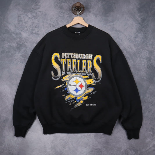 1994 Black Pittsburgh Steelers Crewneck Sweatshirt 6462