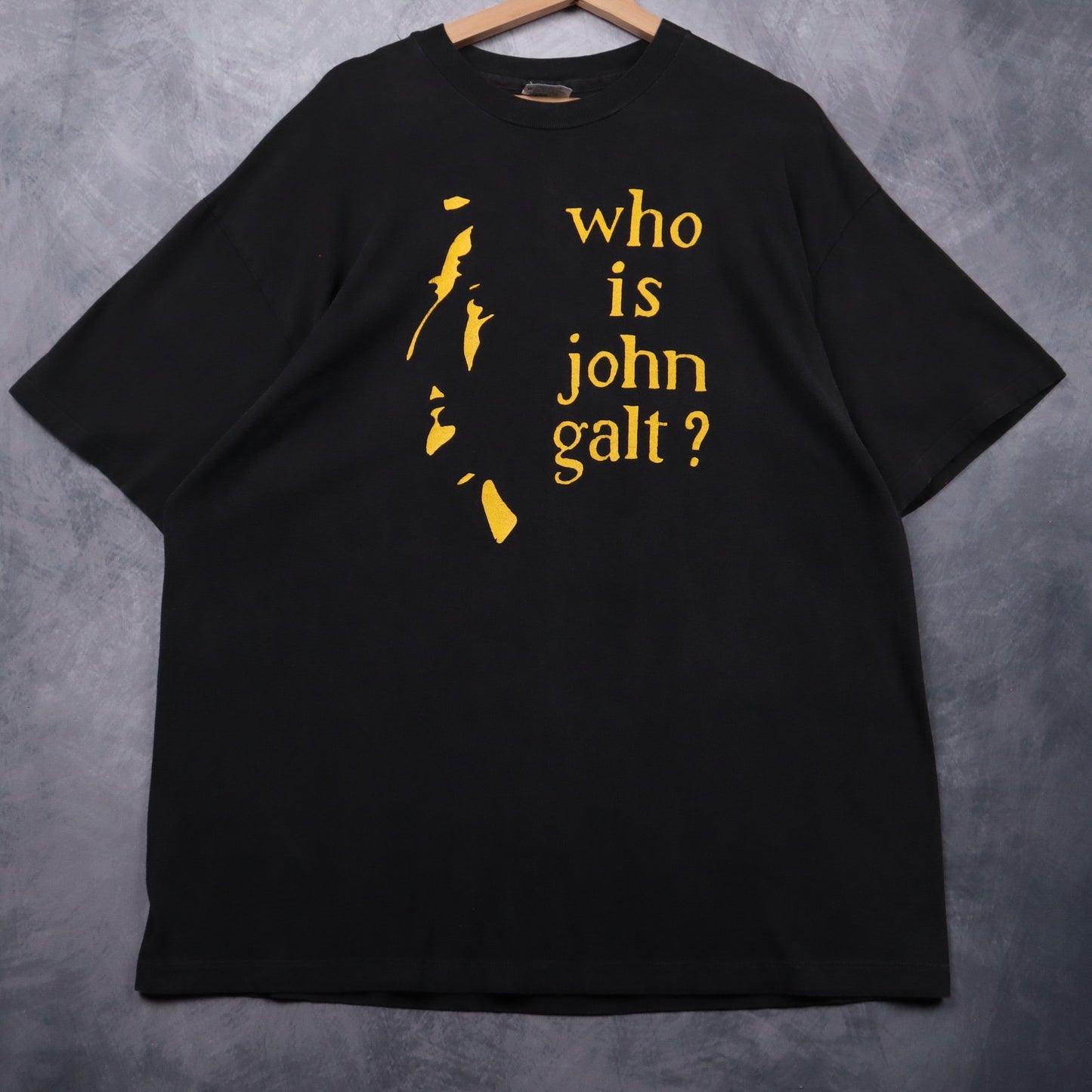 90s Black Who Is John Galt? Shirt 4671