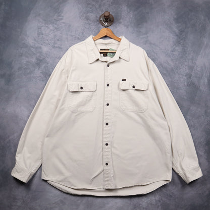 Early 00s Cream Filson Heavyweight Long Sleeve Work Shirt 5534