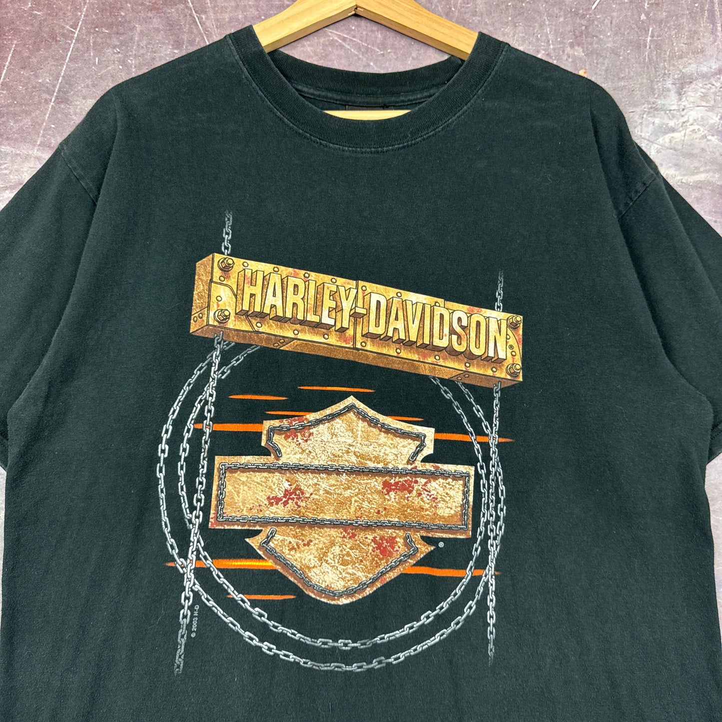 90s Black Harley Davidson Shirt 3173