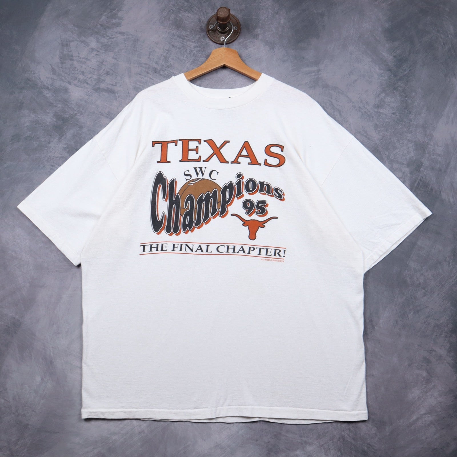1995 White Texas Longhorns SWC Champions Shirt 5806