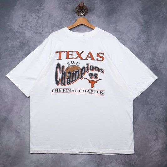 1995 White Texas Longhorns SWC Champions Shirt 5806