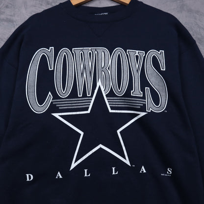 1993 Navy Blue Dallas Cowboys Crewneck Sweatshirt 6604