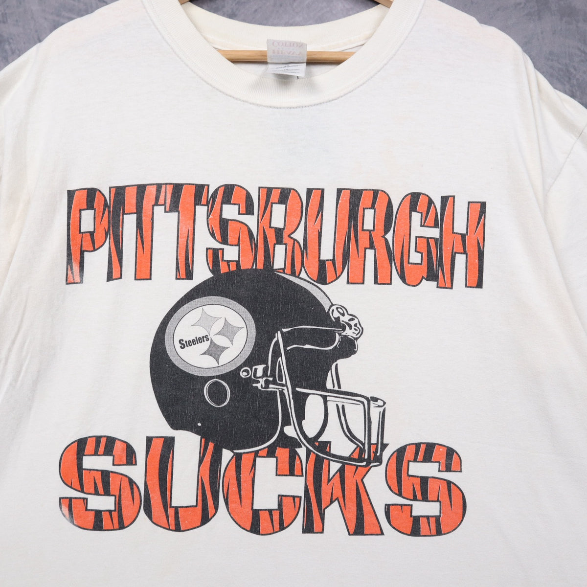 90s White Pittsburgh Sucks Cleveland Browns Shirt 6714