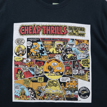 Early 00s Black Cheap Thrills Big Brother & The Holding Company Robert Crumb Shirt 5503