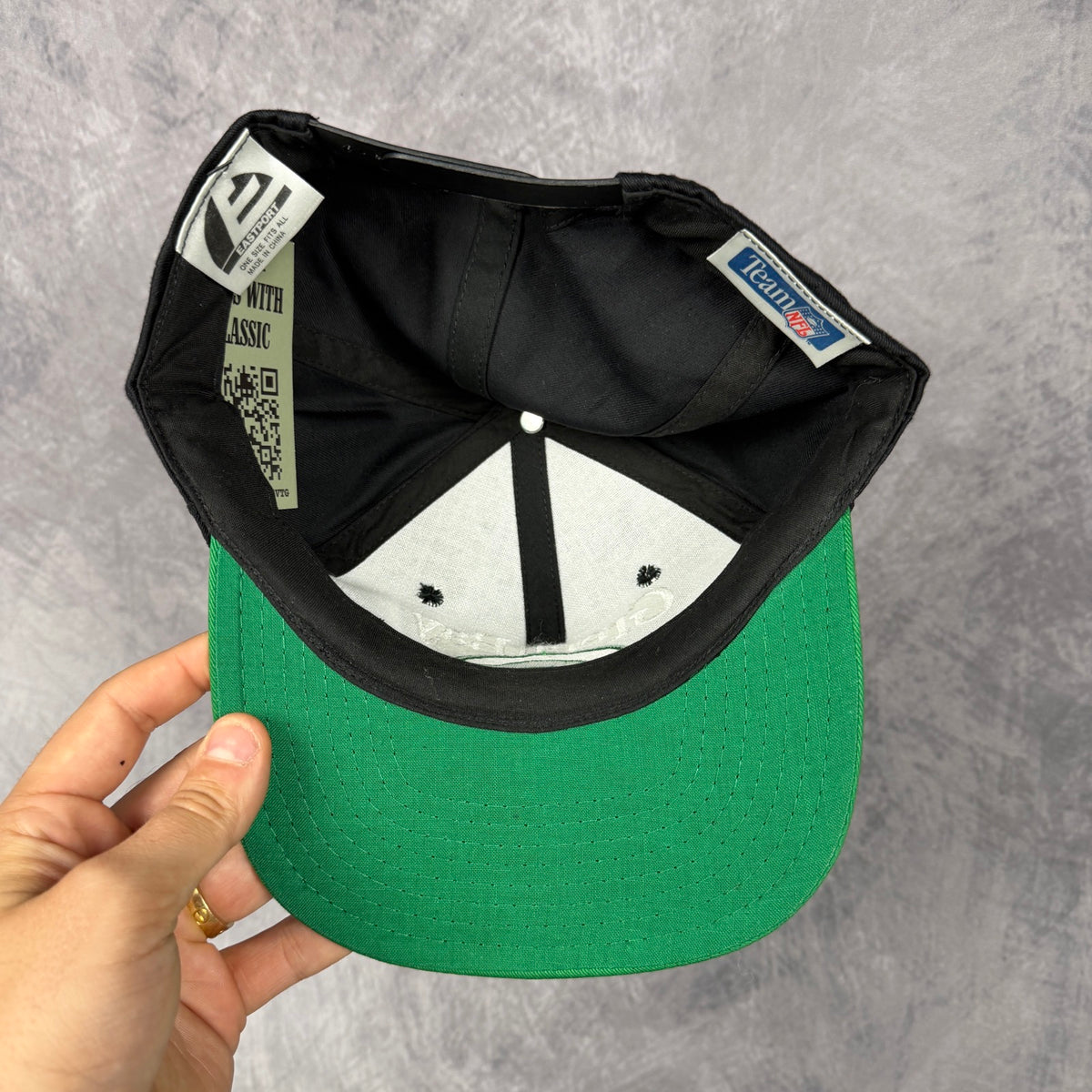 90s Black Green Bay Packers Snapback Hat 6810