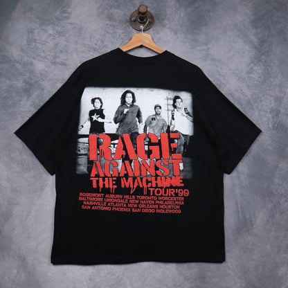 1999 Black Rage Against The Machine Hollywood Tour Shirt 5124
