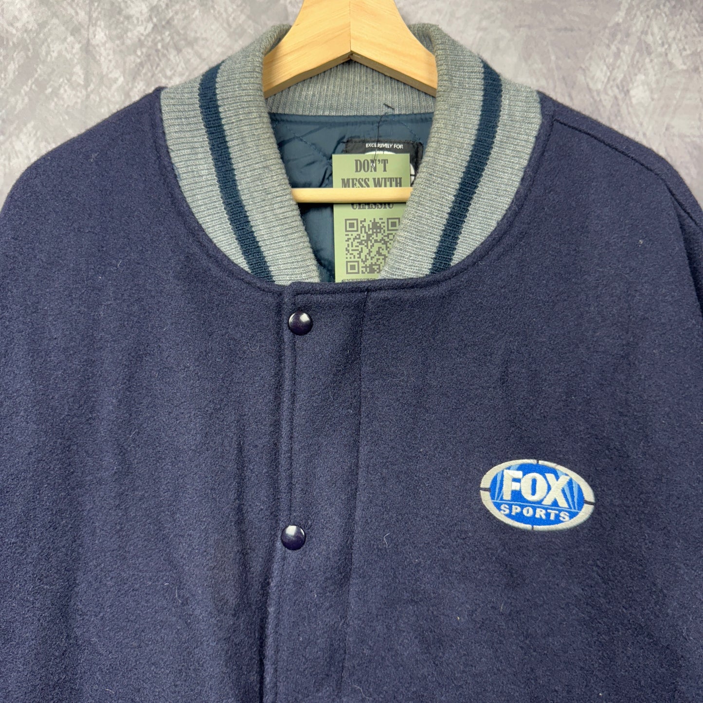 90s Blue NFL on Fox Sports Varsity Jacket 4064