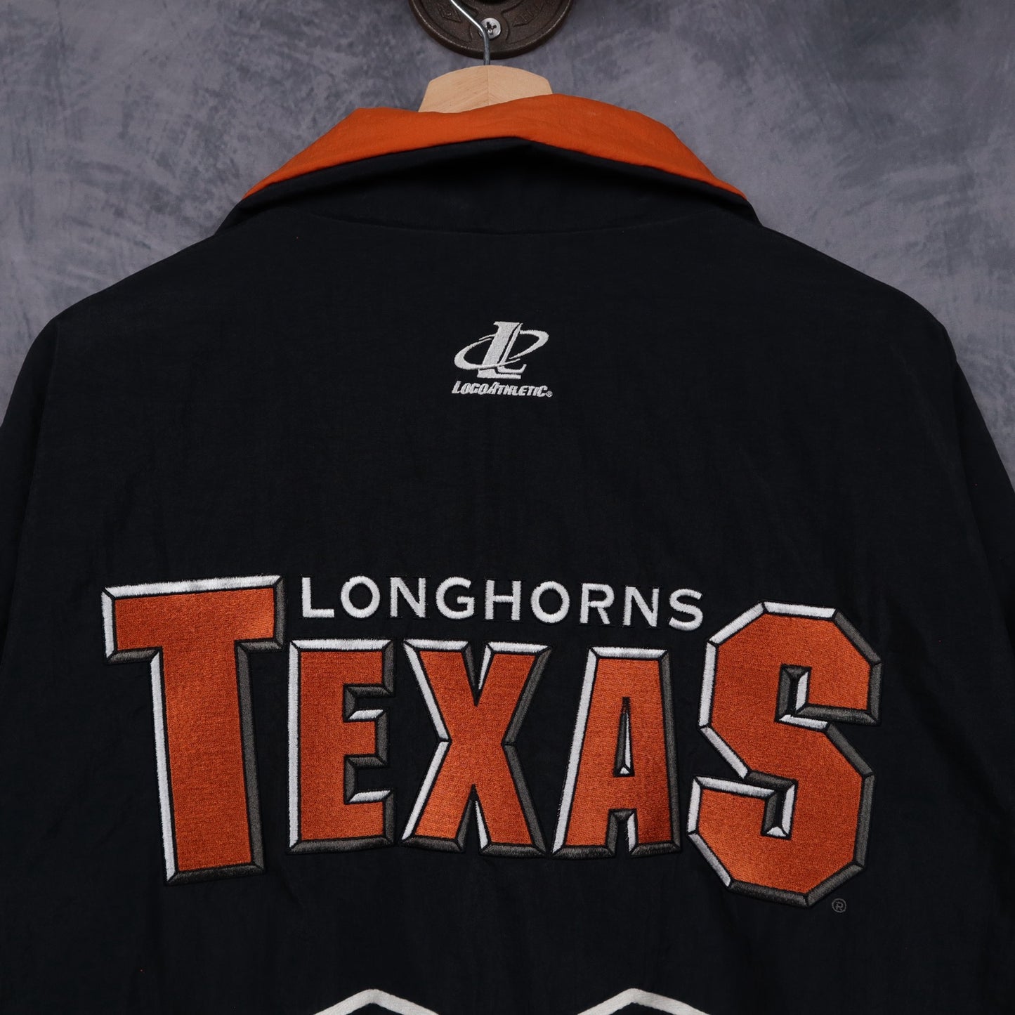 90s Black Texas Longhorns Logo Athletic Jacket 5945