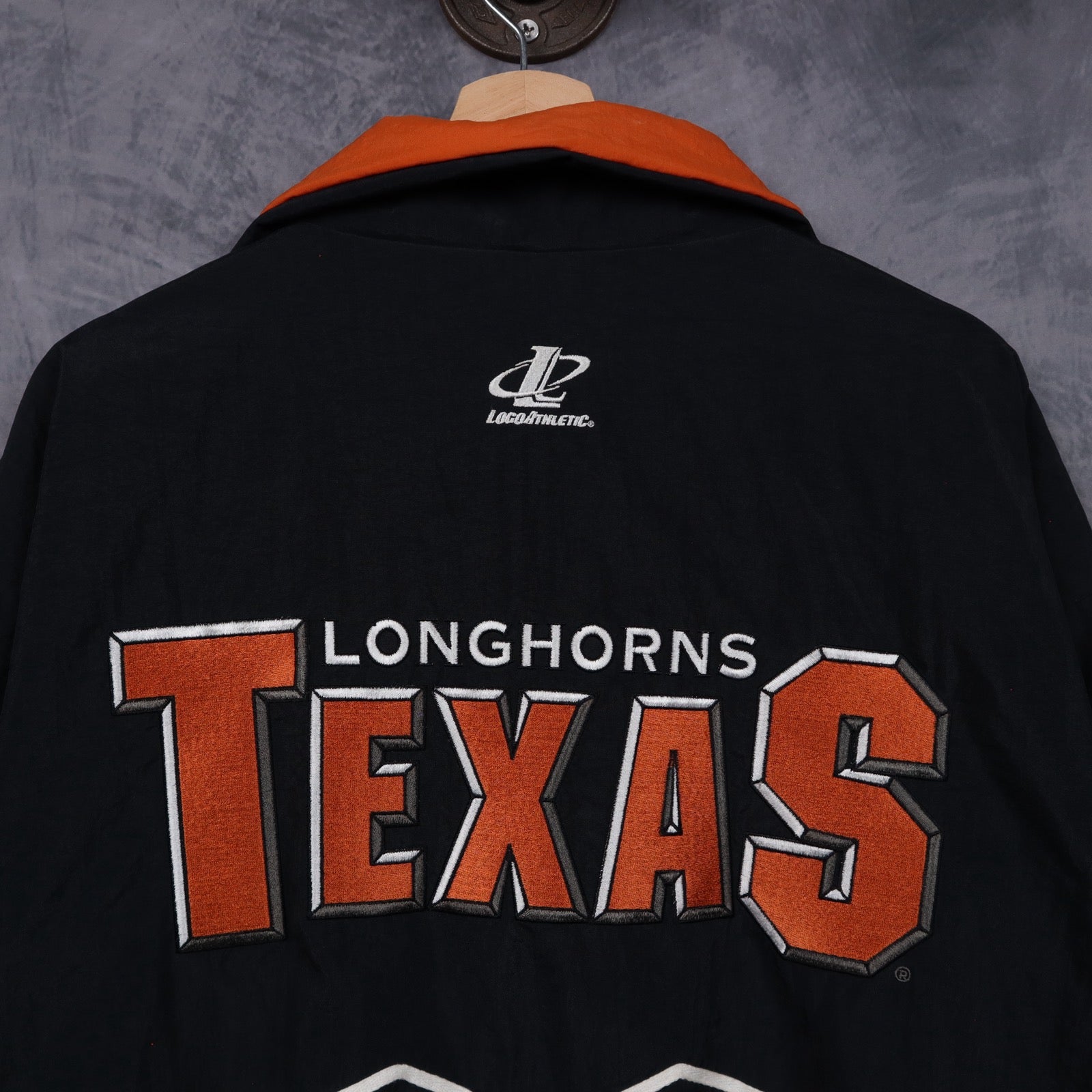90s Black Texas Longhorns Logo Athletic Jacket 5945