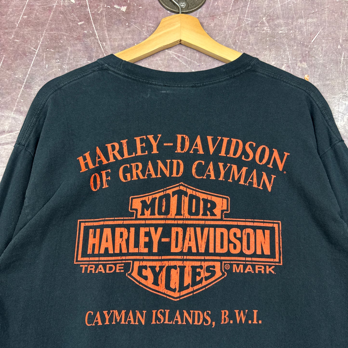 00s Black Harley Davidson Long Sleeve Shirt 3170