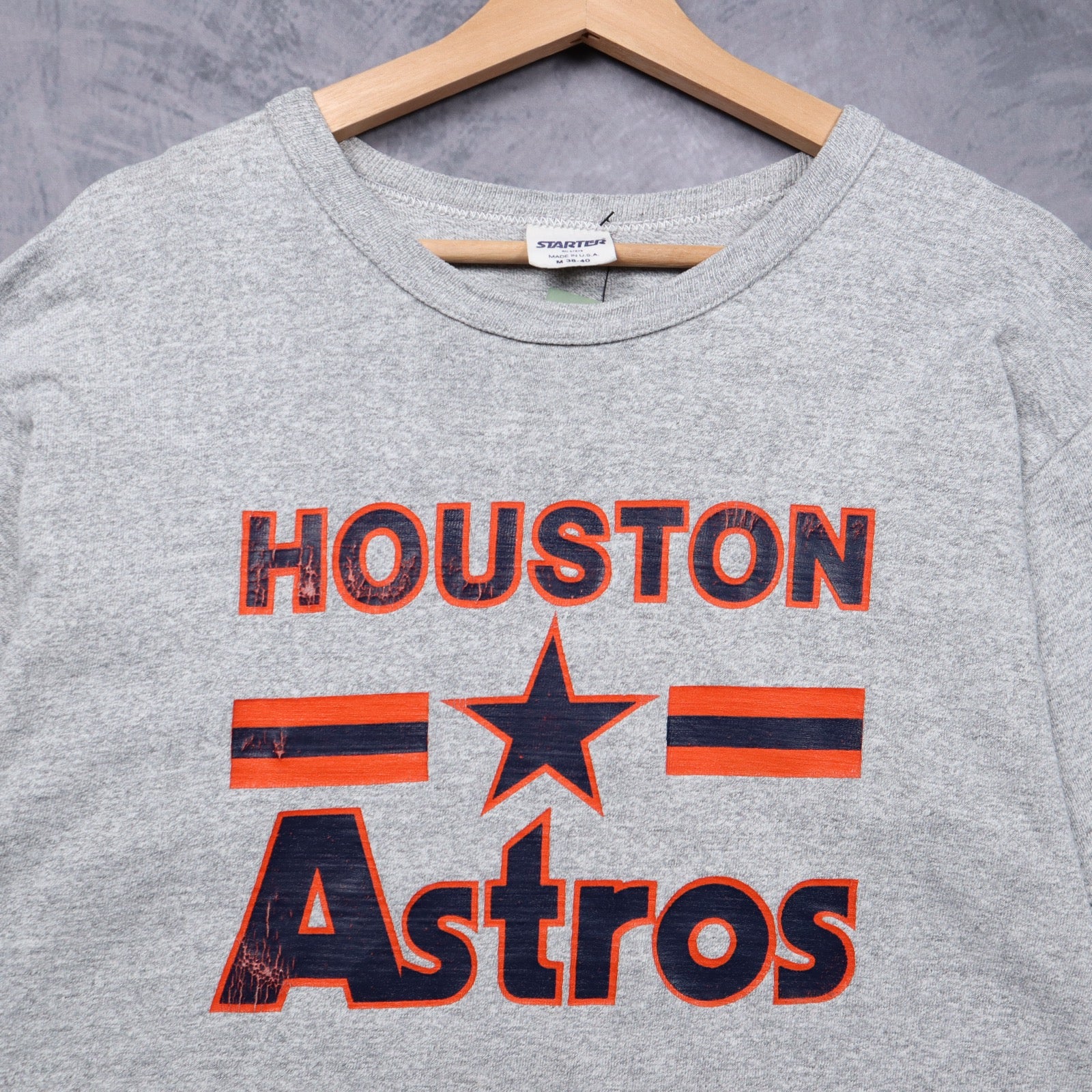 90s Heather Gray Houston Astros Starter Shirt 5573