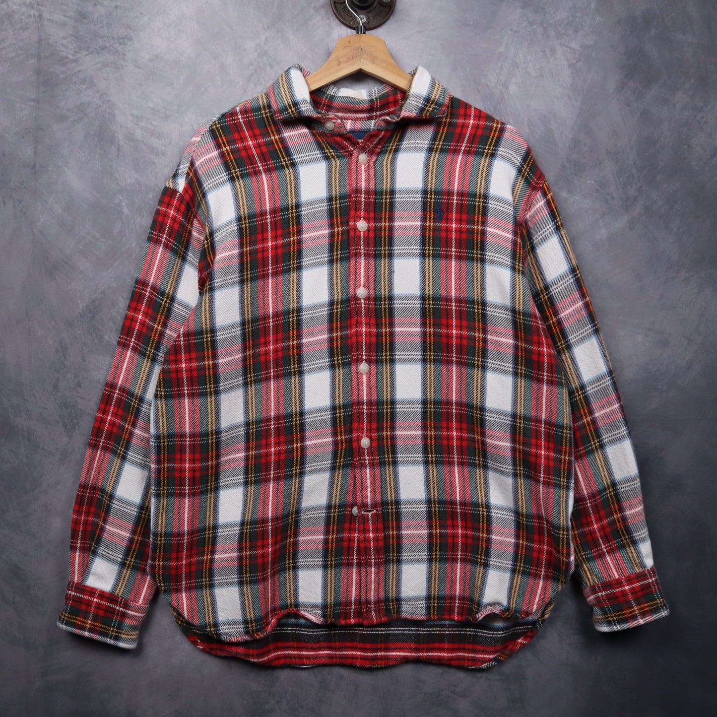 00s Red Plaid Polo Ralph Lauren Flannel Shirt 4705