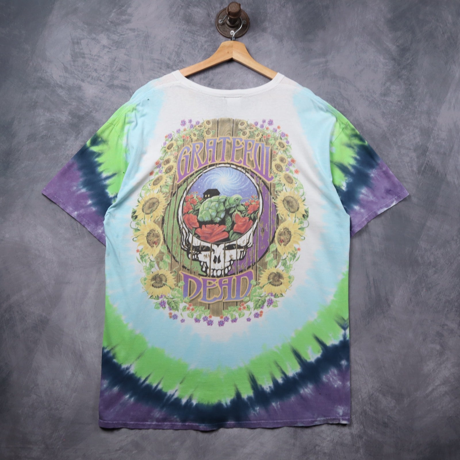 90s Tie Dye Grateful Dead Terrapin Station Liquid Blue Shirt 5448