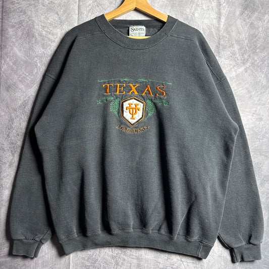 90s Black Texas Longhorns Crewneck Sweatshirt 4581